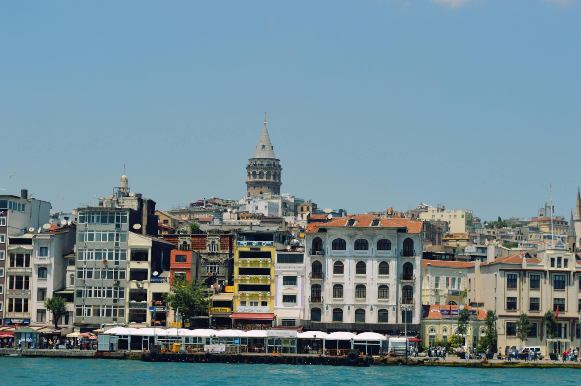 a view of the galata tower in istanbul